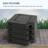 4PCs Patio Umbrella Base, Water or Sand Filled Cantilever Umbrella Weights for Cross Base with Handles, HDPE