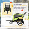2-in-1 Dog Bike Trailer for Large Dogs, Green