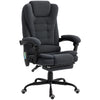 7-Point Vibrating Massage Chair, Reclining Office Chair with Footrest, Reclining Back, Adjustable Height, Black