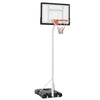 Soozier Portable Basketball Hoop, 7ft-8.5ft Height Adjustable with Wheels