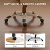 Ergonomic Office Chair PU Leather Executive on Rolling Wheels Task Computer Height Adjustable Swivel Ergonomic, Greige and Black