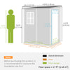 4x5 Lean to Garden Shed with Window Lockable for Garden Tool Storage