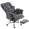 Desk Chair, Computer Office Chair with Footrest, Adjustable Backrest and Headrest, Dark Grey