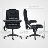 6 Point Vibrating Massage Office Chair, High Back Executive Chair with Reclining Back, Swivel Wheels, Black