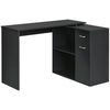180° Rotating Home Office Corner Desk Storage Shelf Cabinet Black