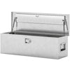 48 Inch Truck Bed Tool Box, Heavy Duty Aluminum Diamond Plate Trailer Tongue Box with Side Handle and Locks Keys