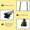 2pc Roof Rack Car Roof Top Lockable Aluminum Cross Bars Adjustable Baggage Luggage Carrier, Silver (49