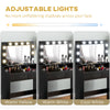 Vanity Table, Makeup Dressing Table with LED Lighting Mirror, Drawers, for Bedroom, Black