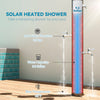 9.2 Gallon Slolar Heated Outdoor Shower, 7.1ft with 2 Free-Rotating Shower Heads & Foot Showers for Poolside Beach Spa