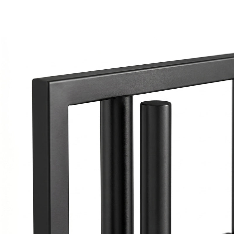 Fireplace Tools Set 5 Pieces Metal Fire Place Kit with Brush, Shovel, Poker, A Pair of Tongs, Stand, Black