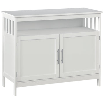 Wooden Console Table with Open Shelf and 2 layers Cabinet  Kitchen Furniture