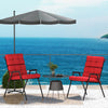 2-Piece Back Seat Cushion Replacement, Outdoor Patio Chair Cushions Set with Ties, Button Tufted, Red