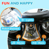 Qaba 3 in 1 Kids Push Car Toddler Sliding Car, Foot to Floor Design with Music, Light, Handle, Removable Canopy, White