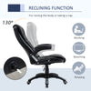 Executive Chair PU Leather Recliner Office Chair, with Swivel Wheels, Arm, Adjustable Height, High Back, Black