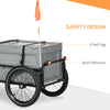 Steel Trailer for Bike, Bicycle Cargo Trailer with Storage Box, Safe Reflectors, Max Load 88LBS