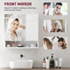 Medicine Cabinet, Wall Mounted Bathroom Mirror Cabinet with Mirrored Door, Adjustable Shelf and Soft Close Mechanism