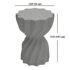 Spiral Decorative Garden Stool, Flower Top Outdoor Stool Side Table Plant Stand Footstool for Indoor Outdoor, Grey