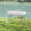 3.4ft Folding Ice Cooler Table with Drain, Outdoor Patio Party Cooler for Drinks, Fishing Cleaning Table with Storage Shelf for Picnic BBQ Camping Wedding, White