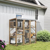 Wooden Catio Outdoor with Window Access, Waterproof Cover, Relaxing Condo, 5 Platforms, Doors, 59