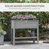 Elevated Planter Box with Storage Shelf for Flowers, Vegetables, and Herbs, 36