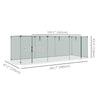 Galvanized Steel Crop Cage, Plant Protection Tent with Zippered Door, 12' x 4', Green