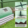 Portable Mini Greenhouse, Tunnel Growing Tent with 5 Mesh Windows and Steel Frame,10' x 3' x 2', Green