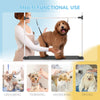 Adjustable Dog Grooming Table with 2 Safety Slings, Storage Basket, Black