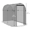 Galvanized Steel Crop Cage, Plant Protection Tent with Zippered Door, 4' x 8', Black