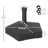 Patio Umbrella Base Holder, Heavy Duty Outdoor Umbrella Stand Base, Poolside, Black