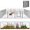 Heavy Duty Pet Playpen, 16 Panels Steel Dog Fence Puppy Exercise Pen with 2 Doors Locking Latch, 31.5