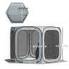 11 x 11ft Pop Up Screen Tent, UPF50+ Portable Camping Gazebo Screen House with Carry Bag, Light Grey