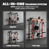 Soozier Foldable Power Cage, Space-Saving Power Rack with Pull-Up Bar, Cable Pulley System, 1540 lbs Capacity
