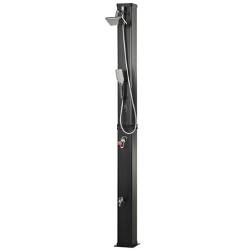 10.6Gal Outdoor Solar Shower w/ 360 Rainfall, Handheld Head, 60℃ Temperature Adjustment for Backyard Poolside Beach Spa