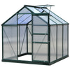 Greenhouse Garden, Green House, Outdoor Greenhouse Kit, PC Board with Sliding Door, 6.2' x 6.3' x 6.6'