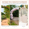 Metal Garden Arch Outdoor Walkway Arbor, 74.75