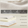 Sectional Sofa, Corduroy U Shaped Couch with Double Chaise and Spring Cushions, 2200lb Capacity, Beige