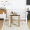 Dining Chairs Set of 2, Kitchen Chair with Slat Back, Pine Wood Structure for Living Room and Dining Room, White