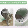 Enclosed Cat Litter Box, Large Kitty Litter Box with Lid, Scoop, Leaking Sand Pedal, Top Handle, Light Green