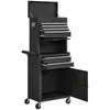 Large Tool Cabinet, 3-in-1 Rolling Tool Chest, Detachable Tool Storage Organizer with 6 Drawers and Pegboard