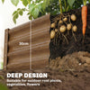 6 x 3 x 1ft Galvanized Raised Garden Bed, Reinforced Outdoor Planter Box with Open Bottom, Wood-Effect