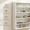 5-storey Display Cabinet, Shot Glass Display Case, Glass Curio Cabinet with 2 Glass Doors and 4 Adjustable Shelves, White