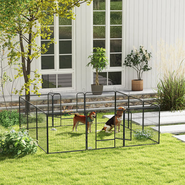 Dog Pen with Gate, 12 Panels Puppy Playpen, Dog Fence, 31.5
