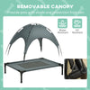 Elevated Dog Bed with Canopy, Portable Raised Dog Cot for M Sized Dogs, Indoor & Outdoor, 30