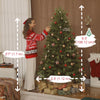 6.5ft Christmas Tree with Synchronized LEDs, DIY Function, Frasier Grande Fir with Hinge Design, Remote, Daily Timer