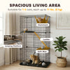 3-Tier Cat Cage Indoor, Detachable Metal Wire Kennel withwith Hammock, Platform, Tray and Cushion for 1-2 Kittens