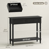 Hallway Console Table, Modern Entryway Table with 2 Drawers, Storage Shelf, Turned Legs for Living Room, Bedroom