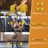 Soozier Dumbbell & Barbell Adjustable Set 44lbs Plate Bar Clamp Rod for Strength Training, Full Body Workout, Muscle Building Men Women Home Gym Sports Area Exercise Ergonomic