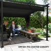 10' x 20' Metal Retractable Pergola Canopy with Sidewalls, Outdoor Gazebo UPF30+ Sun Shade Shelter for Garden, Deck