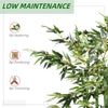 5ft Tall Artificial Bamboo Tree, Decorative Faux Plant with Pine Wood Base for Indoor Home Office Decor