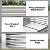 Galvanised Raised Garden Bed with Arched Trellis, 7 x 4 x 7ft Metal Outdoor Planter Box with Open Bottom